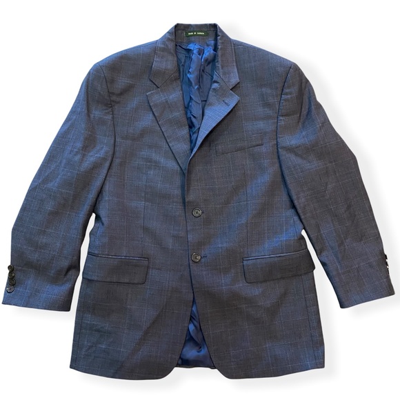 Lauren Ralph Lauren Wool Navy Blue Blazer Sport Coat Men 39S Made in Canada
